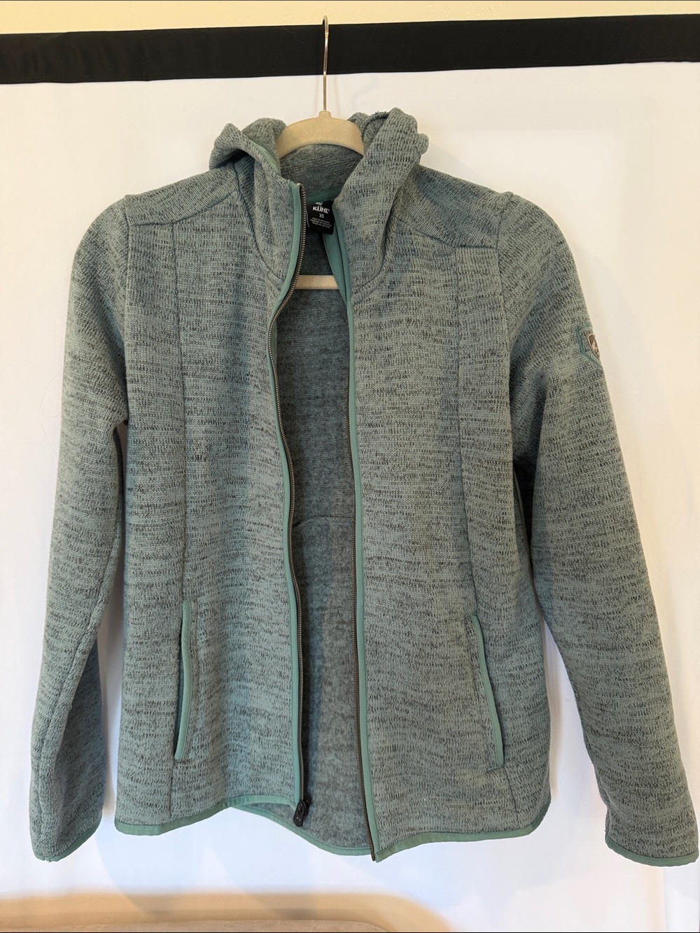 Kuhl Women's Light Teal Hooded Puffer Jacket
